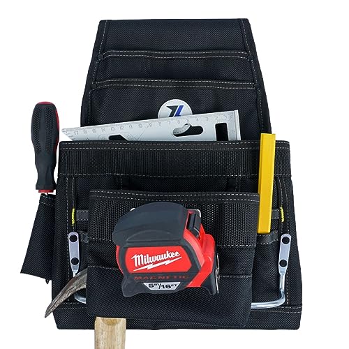 Zeluga 20-215 10 Pocket Extra Large Capacity Polyester Nail and Tool Pouch, Black Zeluga