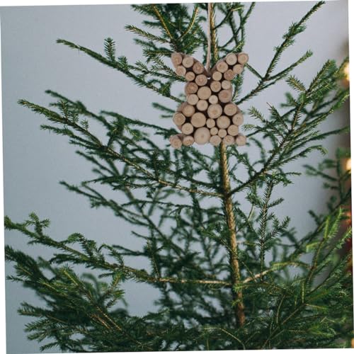 Yardenfun 2 Pcs Rabbit Pendant Unique Carrot Adornment Unfinished Bunny Cutouts Home Accessories Easter Wood Shapes Wood Clothes Rack Simulation Yardenfun