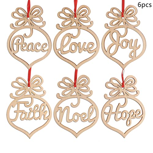 COHEALI 18 pcs Design DIY Twine Decorations Gift Christmas Unfinished Decor Festival Cutouts Wood Love Pendants Drawing Holiday Graffiti for Hope COHEALI