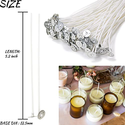 EricX Light Candle Making Kit, 60pcs Candle Wicks, 60pcs Candle Wicks Sticker, 16oz Soy Wax, 1pc Candle Wax Pouring Pot, 2pcs 3-Hole Wicks Centering EricX Light
