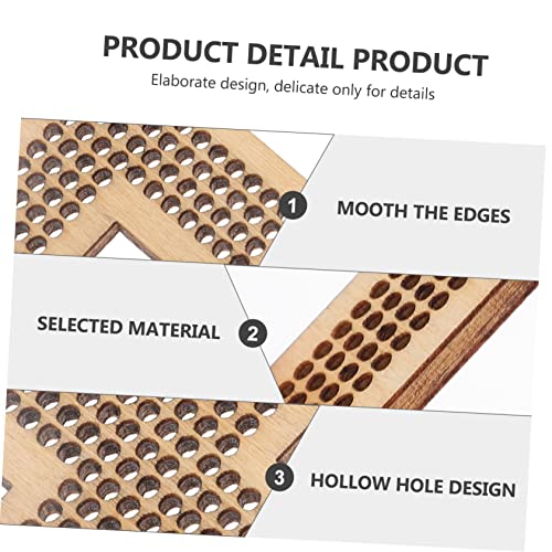 15 Pcs Cross Stitch Wood Pieces Wooden Cross Plate Bookmark Kit Embroidery Frame Wooden Hanging Tags Unfinished Wood Shapes DIY Gift Wooden Cross COHEALI