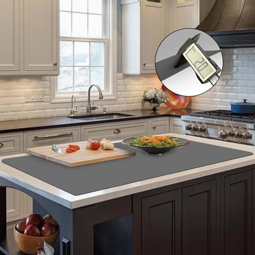 Extra Large Silicone Mat, Silicone Mats for Kitchen Counter 47.3''x23.6''x0.08", 2MM Nonslip Heat Resistant Mat, Countertop Protector, Nonstick Ultibe