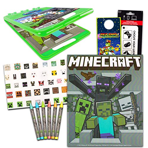 Minecraft Lap Desk Travel Art Set Bundle with Minecraft Art Clipboard
