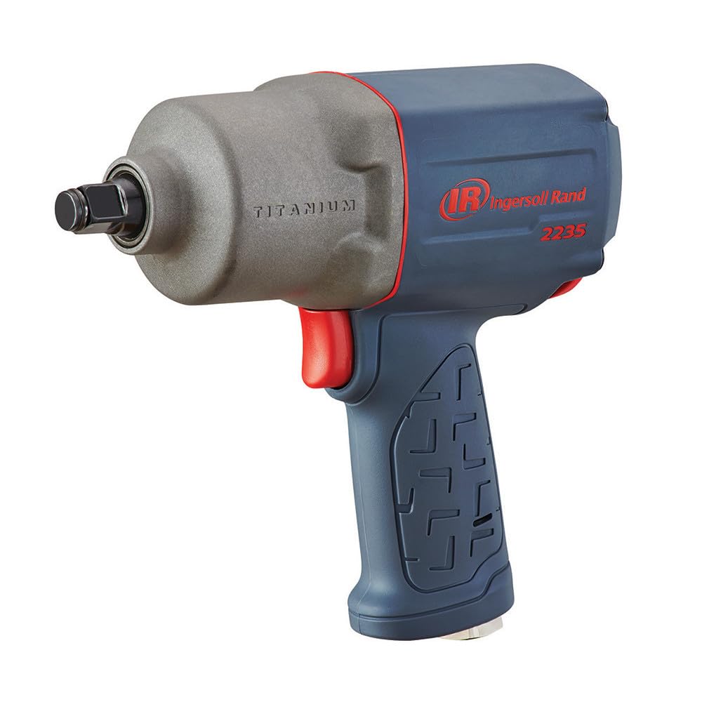 Ingersoll Rand 2235TiMAX 1/2” Drive Air Impact Wrench – Lightweight 4.6 lb Design, Powerful Torque Output Up to 1,350 ft-lbs, Titanium Hammer Case, Ingersoll Rand