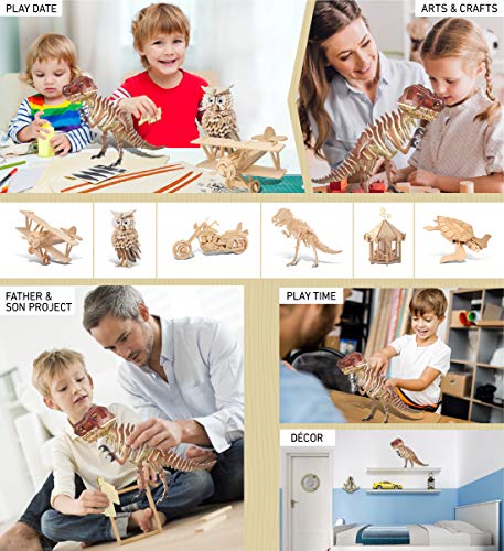 Puzzled Tyrannosaurus Wooden 3D Puzzle Construction Kit Puzzled