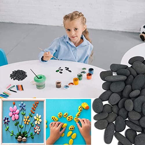 300PCS Tiny Painting Rocks, Meilala DIY Pebble Flat & Smooth Rocks for Arts, Crafts, Decoration, Fish Tank,Garden,Hand Picked Stones for Meilala