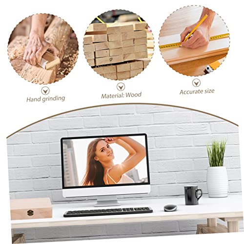 VOSAREA 2 Sets 2pcs Solid Wood Storage Box Makeup Organizer Unfinished Jewelry Organizer for Women Sundries Container Retro Style Container Treasure VOSAREA