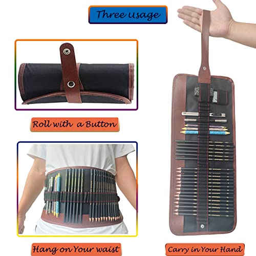 Heshengping Drawing Pencils Sketch Pencil Art Supplies Set for Kids Adults beginners Professional Sketching Art Graphite Charcoal Blending Stump Heshengping