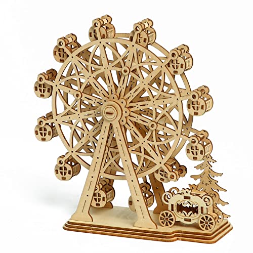 bennama 3D Wooden Puzzles Ferris Wheel Model Kits, Brainteaser and Puzzle for Christmas/Birthday,Gifts for Adults and Teens to Build Combination bennama