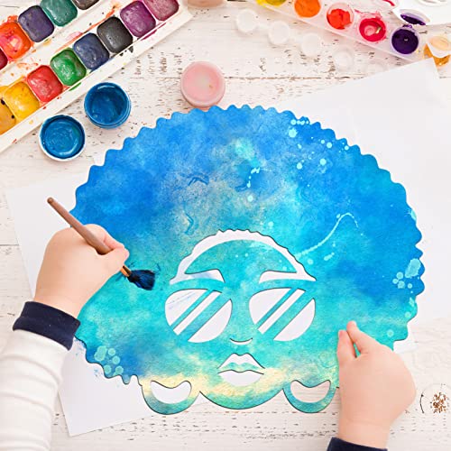 Abaodam Crafts Woman Cutout Unfinished Wood Shaped African Woman Women Face with Lashes Silhouette Head Wood Decoration Pendant Wood Door Hanger Abaodam