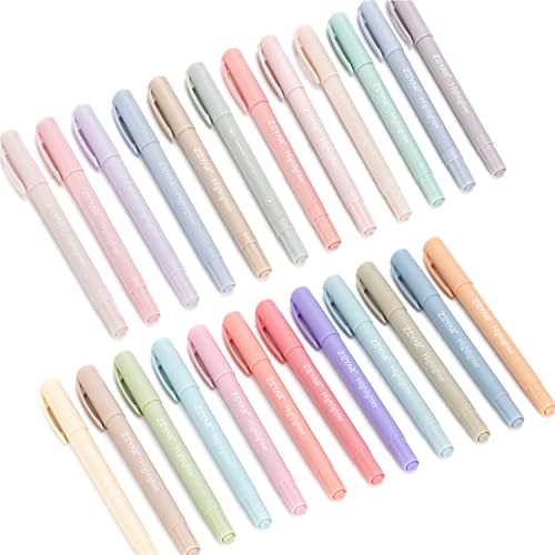 Zeyar Highlighters, Dual Tips Marker Pen, Chisel And Fine Tips, Flexible  Tip And Soft Touch, Water Based, Assorted Colors, Quick Dry (18 Colors)