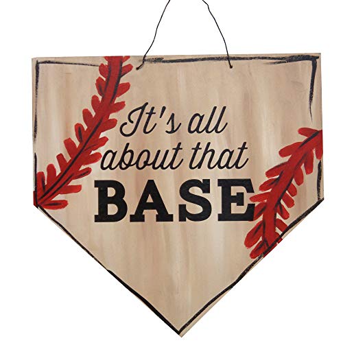 Home Base Plate Cutout Unfinished Wood Sports Décor Baseball Softball Door Hanger Everyday MDF Shape Canvas Style 1 (6") Diverse Woodworking