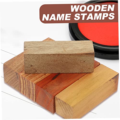 Ciieeo 5pcs Carved Wood DIY Carving Basswood Blocks Diary Unfinished Wood Whittling Blocks Carving Wood Stamp Kits Whittling Decorating Tools Cards Ciieeo