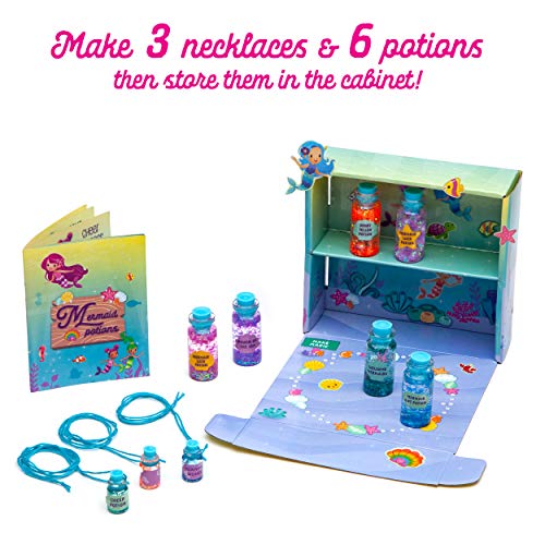 Craft-tastic – DIY Mermaid Potions Craft Kit – Includes Mermaid Potion Book with Magical Recipies, Enchanted Ingredients, Potion Cabinet & More! – Craft-tastic