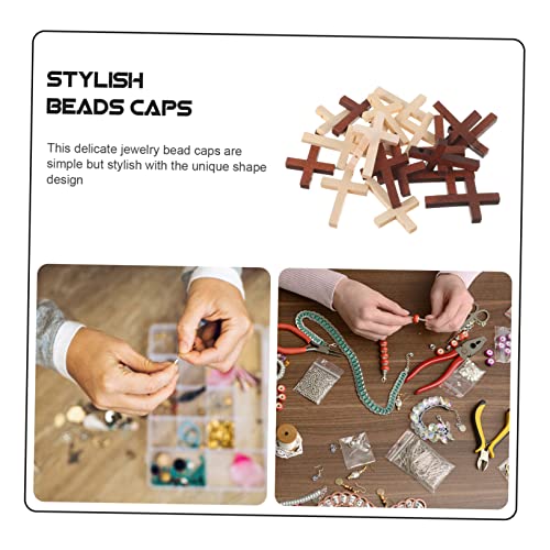 STOBOK 20pcs Cross Diy Pendant Jewelry Cross Charm Jesus Cross Figurine Wood Cross Embellishment Unfinished Wood Cross Unfinished Wood Charms STOBOK
