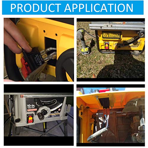 Table Saw Switch Replacement Compatible with Ryobi and Craftsman, Safety Power Tool Switch, Paddle On/Off Switch for Table Saw 125v Wadoy