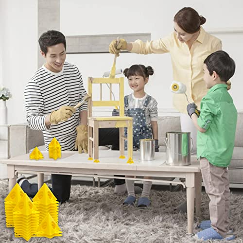 KATA 32pcs Pyramid Stands Painter's Painting Stands,Mini Cone Paint Stands for Canvas and Door Risers Support,Cabinet Paint Pouring KATA