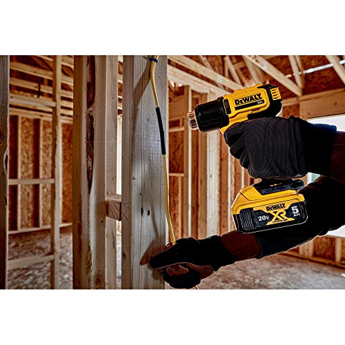 DEWALT 20V MAX Heat Gun, Cordless, Up to 990 Degrees, 42 Minutes of Run Time, LED Light, Bare Tool Only (DCE530B) DEWALT