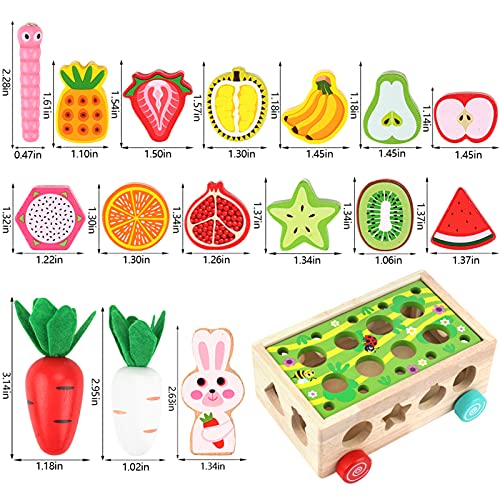 Toddlers Montessori Wooden Educational Toys for Baby Boys Girls Age 1 2 3 Year Old, Shape Sorting Toys 1st One First Birthday Girl Gifts for Kids KMTJT