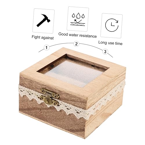 Holibanna 4pcs Box Engagement Ring Box Jewelry Organizer Tray Ring Bearer Holder Wedding Ring Case Ring Storage Holder Ornament Container Ring Bearer Holibanna