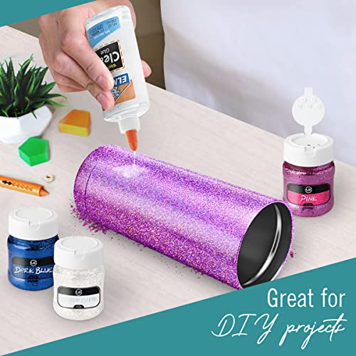 Glitter - 10 Count Fine Glitter Set - 4oz Shaker Bottles Glitter for Resin, Glitter for Crafts - Glitter Shaker Bottle, Glitter for Tumblers, Craft Ultimate Stationery