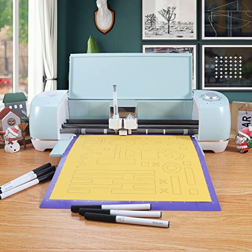 REALIKE Variety Pens for Cricut Maker 3/Maker/Explore 3/Air 2/Air,Black Pens Set of 7Pack Include Fine Point Pen,Glitter Gel, Marker, Calligraphy REALIKE