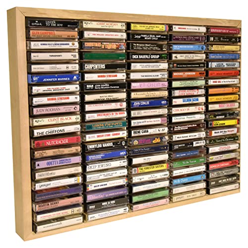 Kingdom LW100 5 x 20 100 Capacity Cassette Rack or Stamp Pad Rack Unfinished Wood for Easy Sorting and Organizing of Cassette Tapes, Stamp Pads, Kingdom