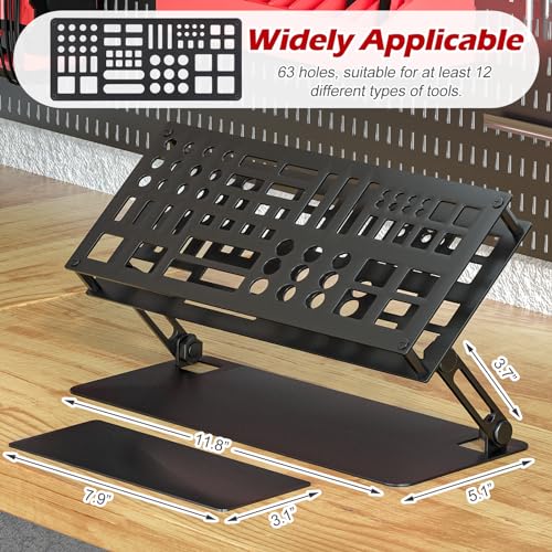 Vilaxing Screwdriver Organizer Holder Screwdriver Storage Rack for Desktop, Angle and Height Adjustable, Carbon Steel Tool Holder Shelf for rc Repair Vilaxing