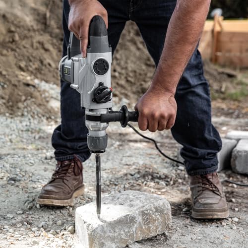 XtremepowerUS 1180W SDS-Plus Electric Rotary Hammer 1-1/4" Combination Rotary Hammer Drilling Chisels & Drill Bits Set with Case XtremepowerUS