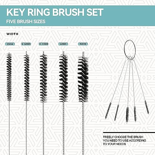 XDOVET Airbrush 13 Piece Airbrush Cleaning Kit with 120ml/4oz Cleaner-Airbrush Clean Pot Glass Cleaning Jar with Holder, 5pc Cleaning Needles, 5pc XDOVET