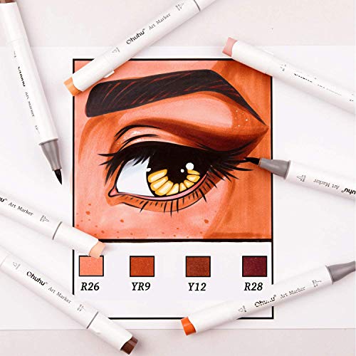 Ohuhu Skin-Tone Colors Alcohol Markers (24-Color) Ohuhu