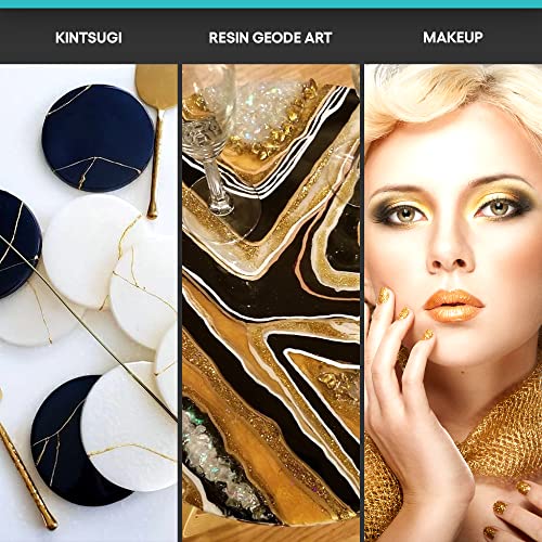 MEYSPRING Royal Gold Mica Powder for Epoxy Resin, Kintsugi Gold - Epoxy Resin Pigment - Resin Color for Kintsugi Repair Kit & Metallic Epoxy, Resin MEYSPRING