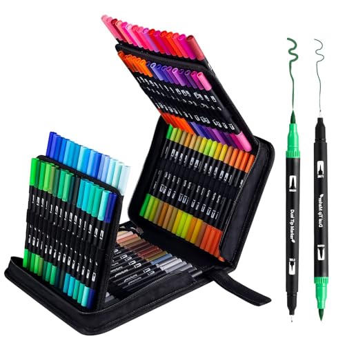 Dual Markers Brush Pens 36 Fine Point Art Marker Double Tip