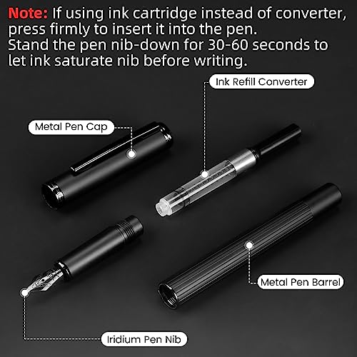 JINHAO Fountain Pen Fine Nib, Includes Ink Cartridges & Converter, Perfect Weight, Optimal Flow, No Skips WEERSHUN