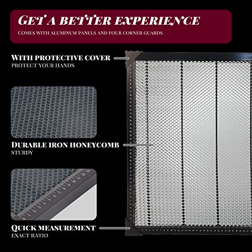 Doppy Laser Bed, Honeycomb Laser Bed 19.68"x 19.68"x 0.87" Honeycomb Working Table for CO2 or Diode Laser Engraver Cutting Machine, Honeycomb Working Doppy