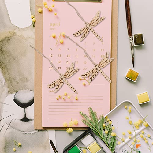 Didiseaon 50 Sets Unfinished Wooden Dragonfly Cutouts Insect Wood Slice Blank Wooden Paint Crafts for Kids Painting DIY Craft Didiseaon
