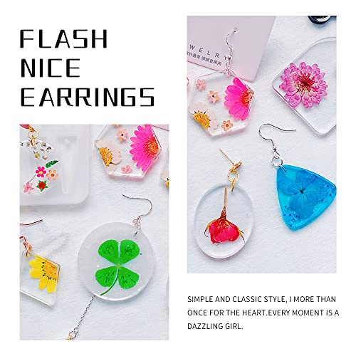 RESIN GO 54 Pcs Epoxy Resin Jewelry Molds for Beginners, Moldes De Silicona para Resina for Earrings Pendants Necklaces Keychains Making, Variety RESIN GO