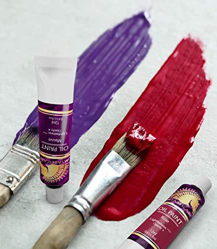 MyArtscape Artist Paint Oil Paint Set - 12ml x 48 Tubes Art Paints - Lightfast - Heavy Body Oil Painting Supplies for Adult Paint Set and oil MyArtscape