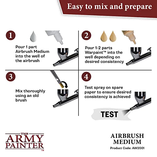 The Army Painter Airbrush Medium - Non-Toxic Water-Based Acrylic Airbrush Thinner & Flow Improver – Airbrush Paint Thinner for Acrylic Paint for The Army Painter