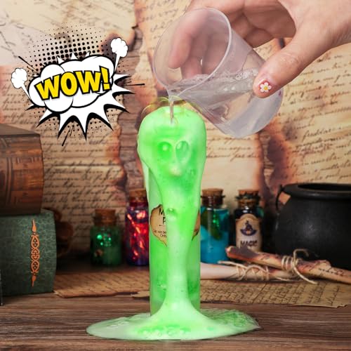 Alritz Mystery Potions Kit for Kids, 20 Magic Mix Witch Potion Bottles, Happy Christmas Decorations Pumpkin Table Craft Toys for Boys & Girls Age 6 7 Alritz