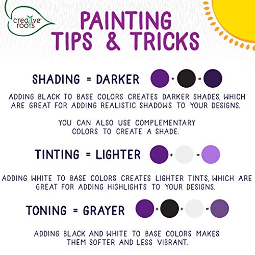 Creative Roots Mosaic Butterfly, Ladybug, & Sun Stepping Stone, Includes 3-Pack 4.5-Inch Ceramic Stepping Stone & 6 Vibrant Paints, Paint Your Own Creative Roots