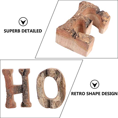 VOSAREA 4pcs Home Letter Ornaments Wooden Home Ornament Wooden Cutout Letters Wood Wall Sign Decoration Tabletop Wooden Letter a Decor Wedding Signs VOSAREA