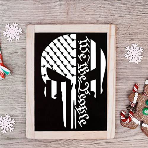 12pcs American Flag Stencil Star Stencils for Painting Union 50 Stars 1776 Military We The People Template for Flag Patriotic Wood Burning Stencils Pkqon