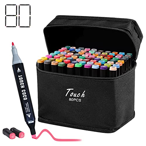 121 Colors Dual Tip Alcohol Based Art Markers,120 Colors plus 1