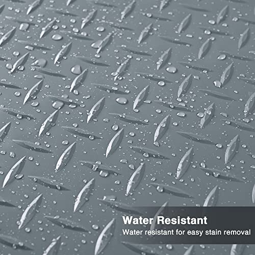 Yescom Garage Floor Mat Roll Diamond Car Parking Protect Trailer PVC 19.5x6.5 Ft for Warehouse Gym Basement Yescom