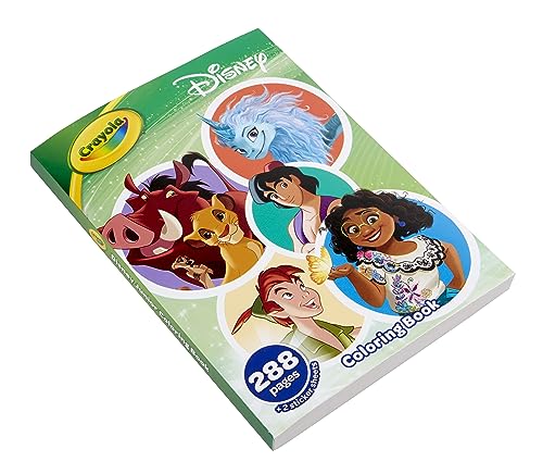 Crayola Coloring Book, Big Book of Disney Animation, 288 Coloring Pages, Gift for Kids, Age 3, 4, 5, 6 Crayola
