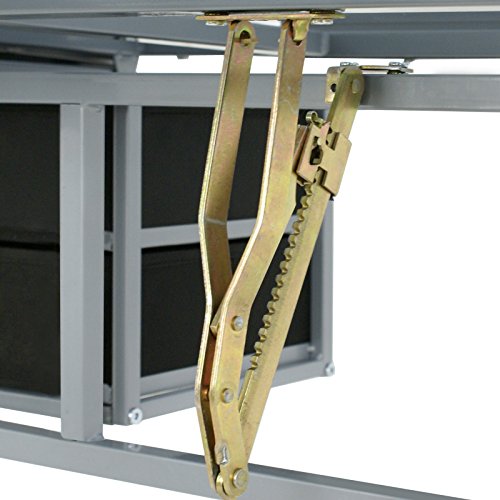 ZenStyle Glass Top Drafting Table with Storage, Adjustable Multifunctional Drafting Drawing Table Desk Tempered Glass Top Art Craft w/Drawers, ZenStyle