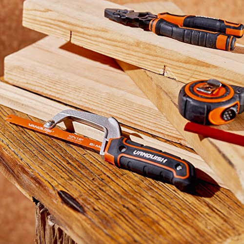 VANQUISH Aluminum Frame Mini Wood Hack Saw Metal Cutter Hand Hacksaw for Woodworking (4851) Vanquish
