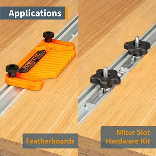 POWERTEC 71365 Combo T-Track and Miter T-Track, 48" POWERTEC
