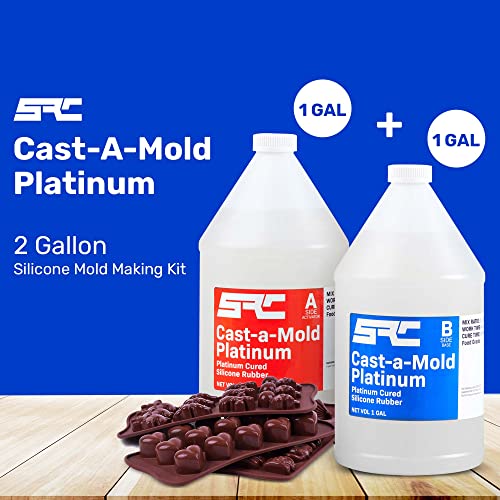 Specialty Resin & Chemical Cast-A-Mold Platinum (2-Gallon Kit) | Silicone Mold Making Kit | Food Grade Platinum-Cured Silicone Rubber | 2-Part DIY SPRESIN
